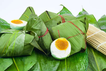Dragon Boat Festival Chinese traditional cuisine: rice dumplingの写真素材