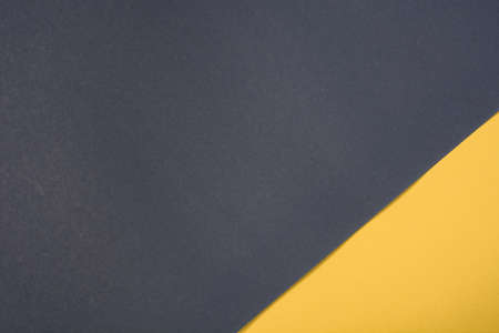 Blue and pink pastel color paper geometric flat lay backgroundの写真素材