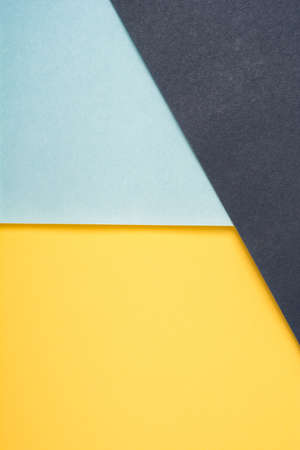 Blue and pink pastel color paper geometric flat lay background