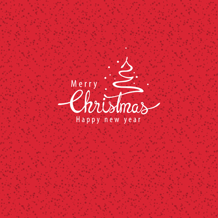 vector illustration.Christmas greeting card.Hand lettering design.のイラスト素材