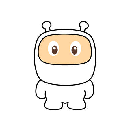 cute alien charactersのイラスト素材