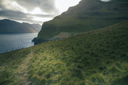 The Faroe Islands is an autonomous territory on the Atlantic Ocean.の写真素材