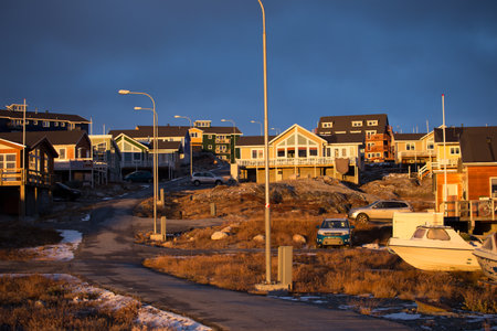 Houses in Reykjavik, the capital of Iceland.の写真素材