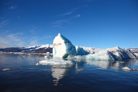 Iceberg in the Jokulsarlon glacier lagoon, Iceland
