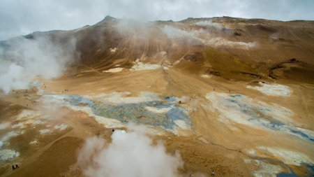 Geothermal area of Hveravellir in Iceland, Europe