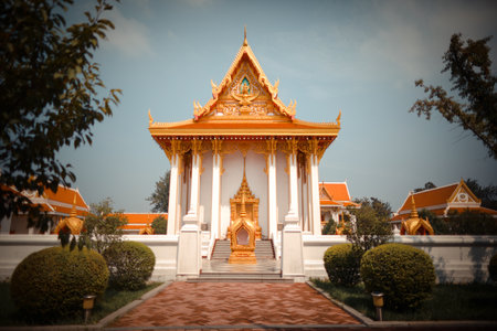 Wat Benchamabophit Dusitvanaram in Bangkok, Thailandの写真素材