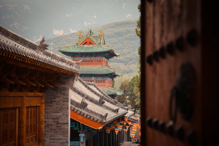 Korean traditional architecture in Dali, Yunnan, China.の写真素材