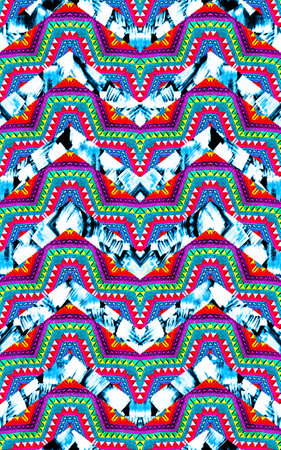 colorful chevron pattern whit ethnic background