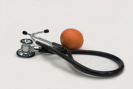 Stethoscope with orangeの写真素材