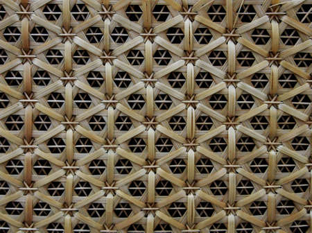 Thai handcraft of bamboo weaving pattern