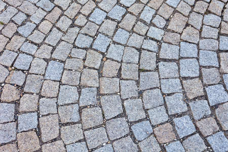 Pavement of granite in Budapest town, capital of Hungary