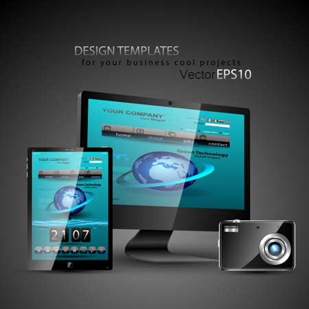 Modern devices design templates for your cool business projects.のイラスト素材