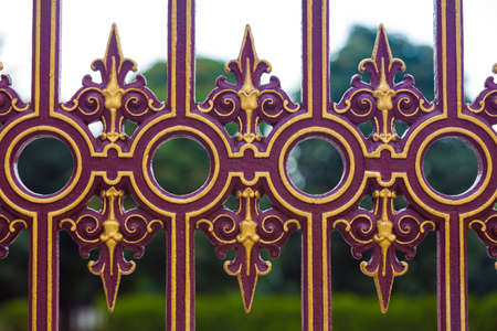 Heldenplaz fence metallic decorated fence in Vienna, Austriaの写真素材