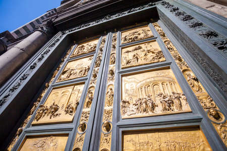 Detail of the Gate of Paradise - Baptistery of San Giovanni, Florence Italy