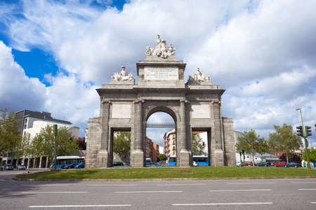 Madrid, Spain - May 5, 2012: Gate of Toledo (Puerta de Toledo) on a sunny spring day in Madrid, Spainのeditorial素材