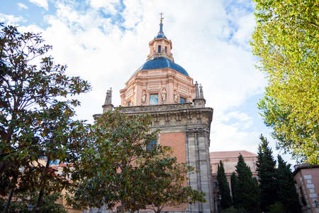 Madrid, Spain - May 6, 2012: San Andres Church on a sunny spring day in La Latina District, Madrid,...