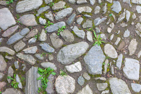 River rough stones pavement background