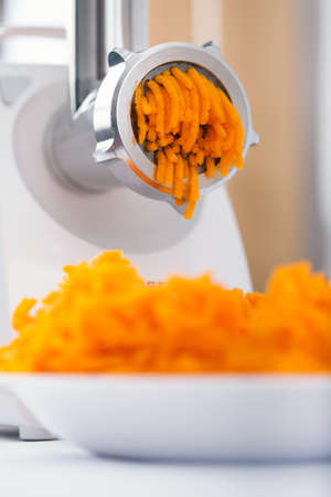Pumpkin minced with an electrical grinder