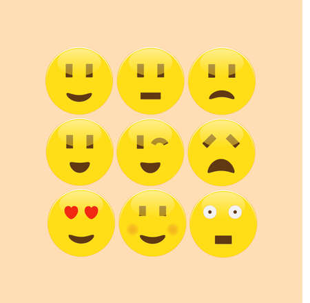 Smiley facesのイラスト素材