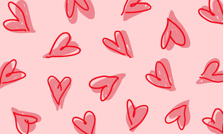 pink hearts pattern love cute on pink background.
