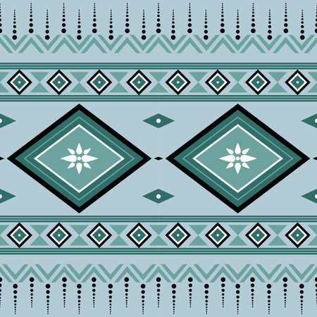 Vector abstract ethnic geometric pattern design for background or wallpaper, Seamless ethnic...