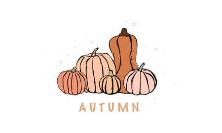 Autumn Abstract Background concept and simple modern design. Vector illustration. Can be used for your work.のイラスト素材