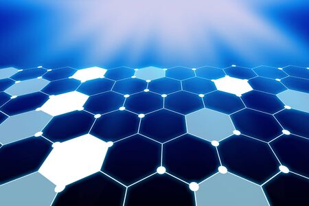 Abstract Hexagon blue background, Technology abstract background. Technology concept. 