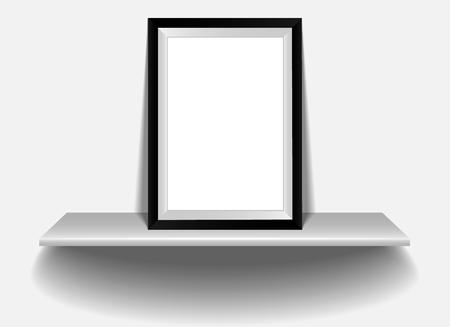 vertical blank picture frame for photographs blank frame on a white background. Vector illustration.のイラスト素材