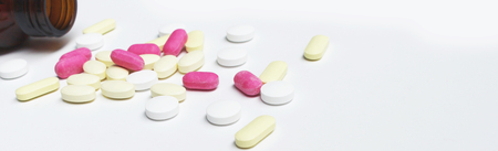 Medicine on a white background.の写真素材