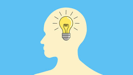 idea concept with human headの写真素材