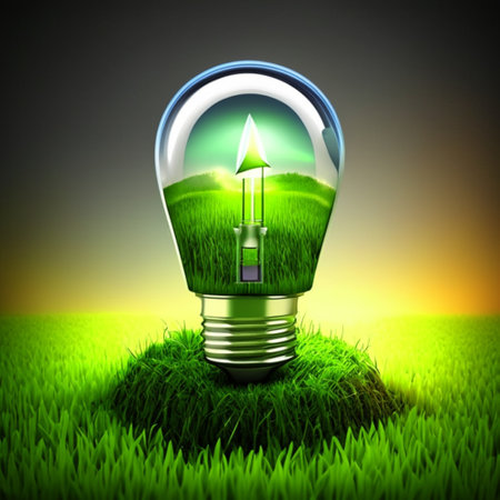 Energy saving eco lamp. AI generativeの素材