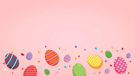 Easter background with eggs