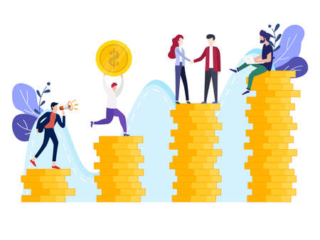 vector illustration investment management companyのイラスト素材