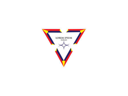 Triangle connecting people through live colorful social interaction media logo icon