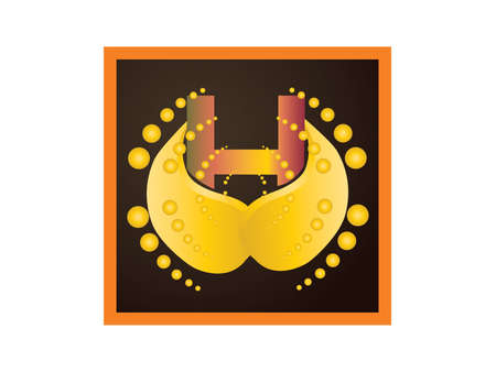 Initial Letter H Design  Vector Graphic Branding Letter Element.のイラスト素材