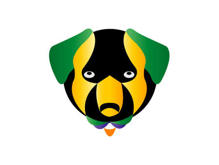 illustration vector style of cute dog - Vectorのイラスト素材