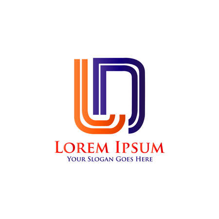 Initial Letter LD  Design Logo Vector Graphic Branding Letter Element.のイラスト素材
