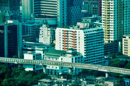 Aerial city view of central part of Bangkok, Thailand, Asiaのeditorial素材