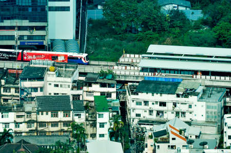 Aerial city view of central part of Bangkok, Thailand, Asiaのeditorial素材