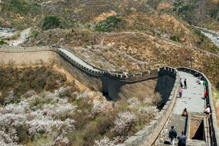 Badaling Section of the Great Wall in China, Asiaの写真素材