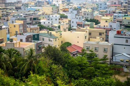 Aerial view of Kaohsiung City special municipality in the Republic of China on Taiwan, Asiaの写真素材