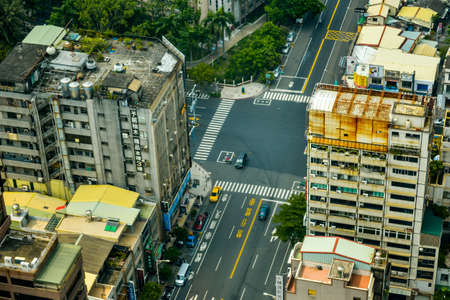 Aerial view of Kaohsiung City special municipality in the Republic of China on Taiwan, Asiaのeditorial素材