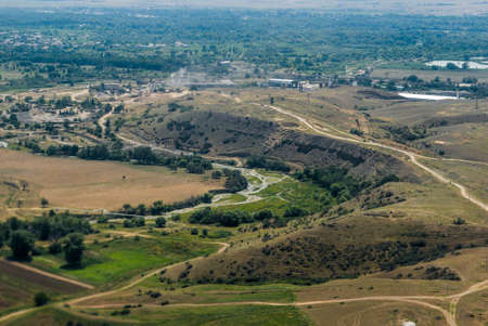 Aerial view of purlieus of Tbilisi, Georgia