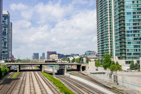 View on the downtown of Toronto City, Ontario province, Canadaの写真素材