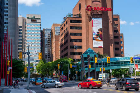 View on the downtown of Toronto City, Ontario province, Canadaのeditorial素材