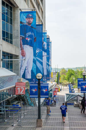 View of the Rogers center Toronto city, Canadaのeditorial素材