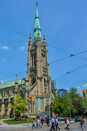 View at Cathedral church of St. James in Toronto City, Ontario province, Canadaのeditorial素材