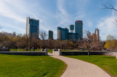 View at park in Niagara Falls town, Ontarion, Canadaの写真素材