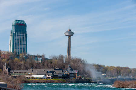 View at centre street at Niagara falls in Canadaのeditorial素材