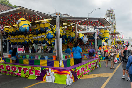 TORONTO, ON â August 11: People are walking on the Danforth Avenue in the Greektown district of Toronto during the Torontoâs 24th annual Taste of the Danforth street festival on August 11-13, 2017.のeditorial素材